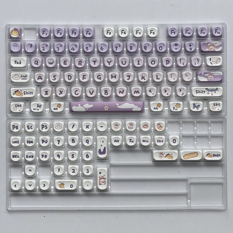 Cute purple keycaps