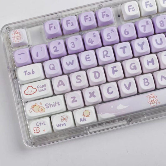 Cute purple keycaps