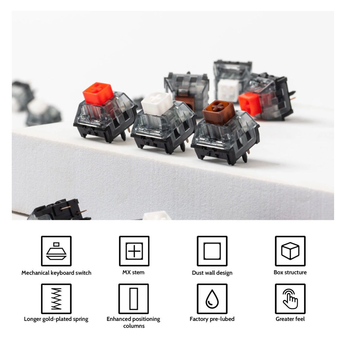 Kailh White Box V2 Switch Set (45 pieces)