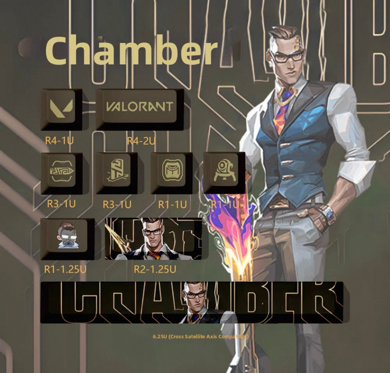 Valorant keycaps (9 keys)