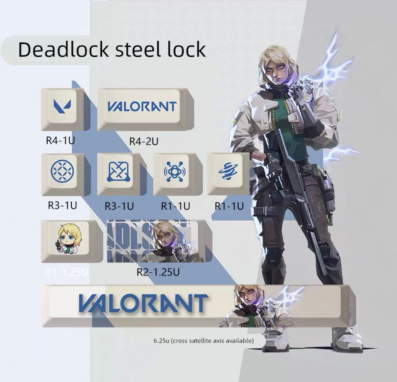 Valorant keycaps (9 keys)