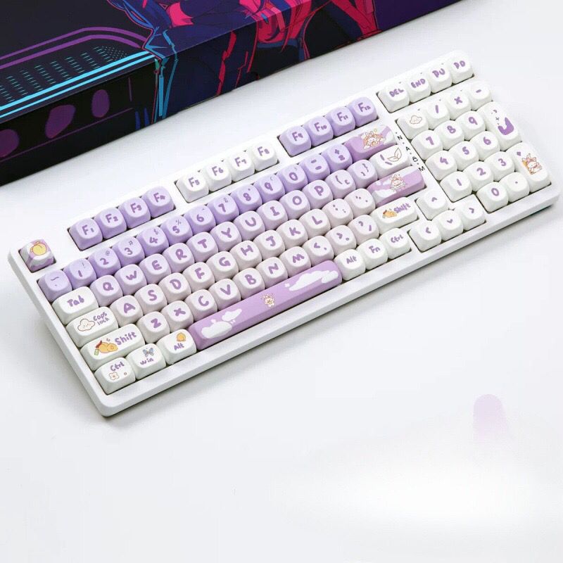 Cute purple keycaps