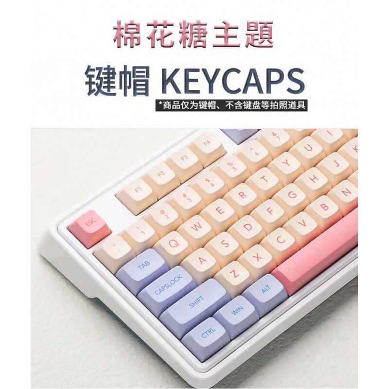 Simple yellow and blue keycaps