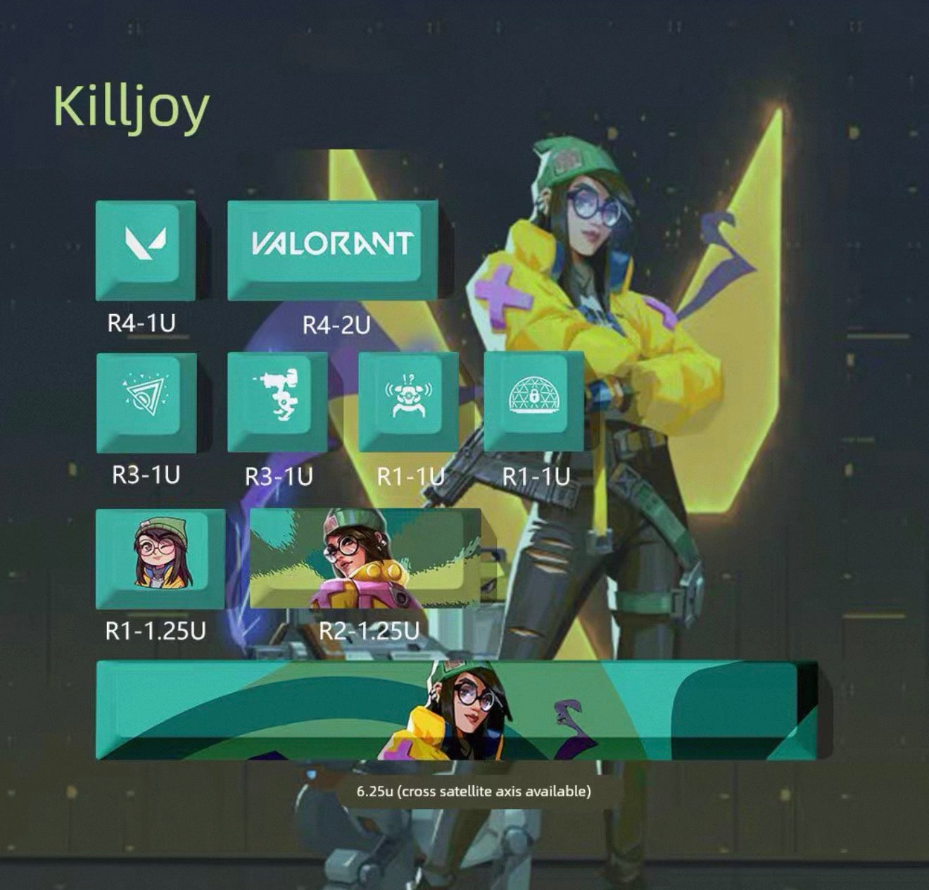 Valorant keycaps (9 keys)