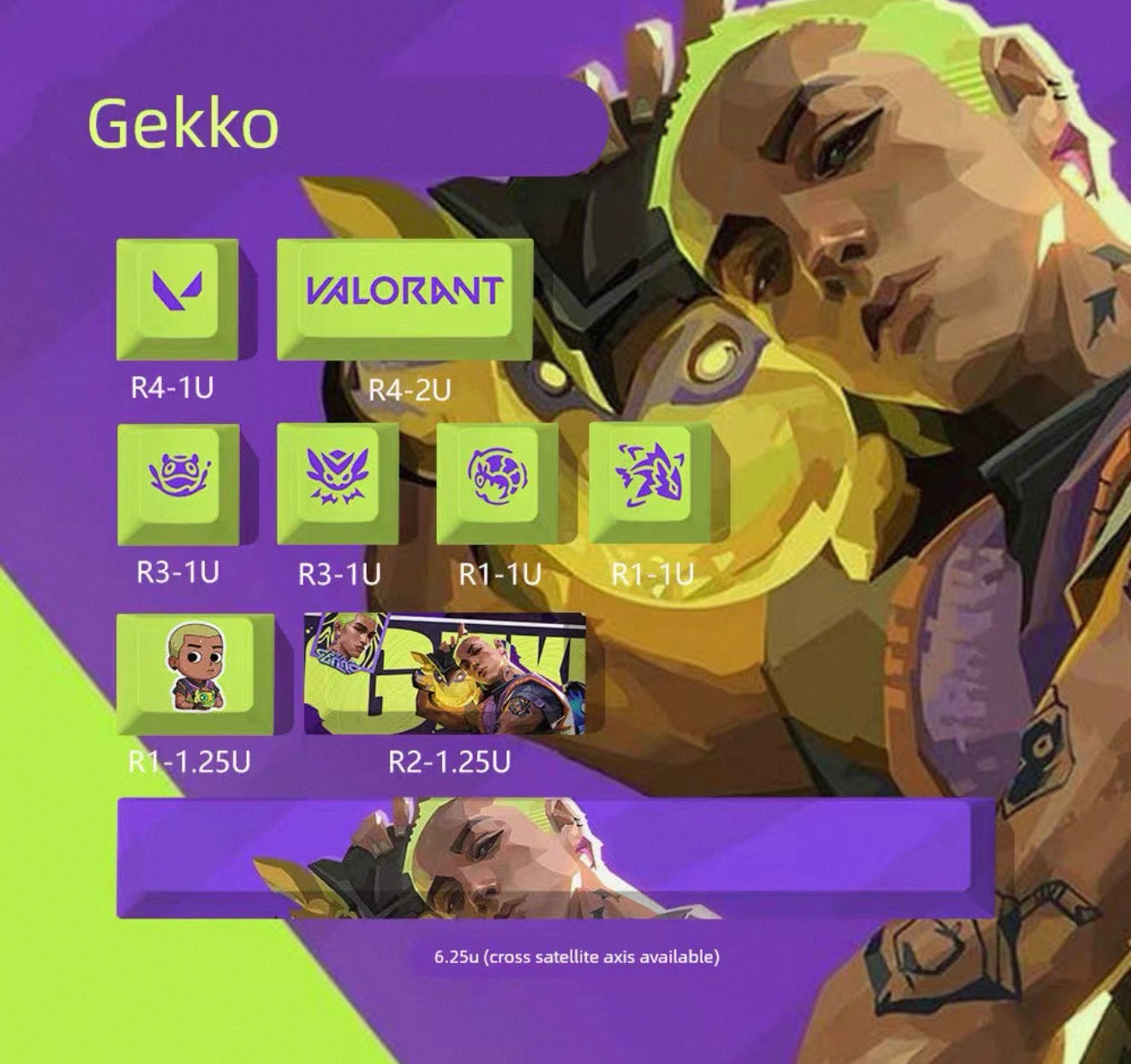 Valorant keycaps (9 keys)