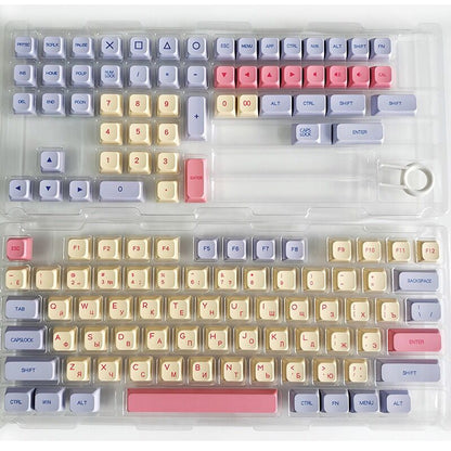 Simple yellow and blue keycaps