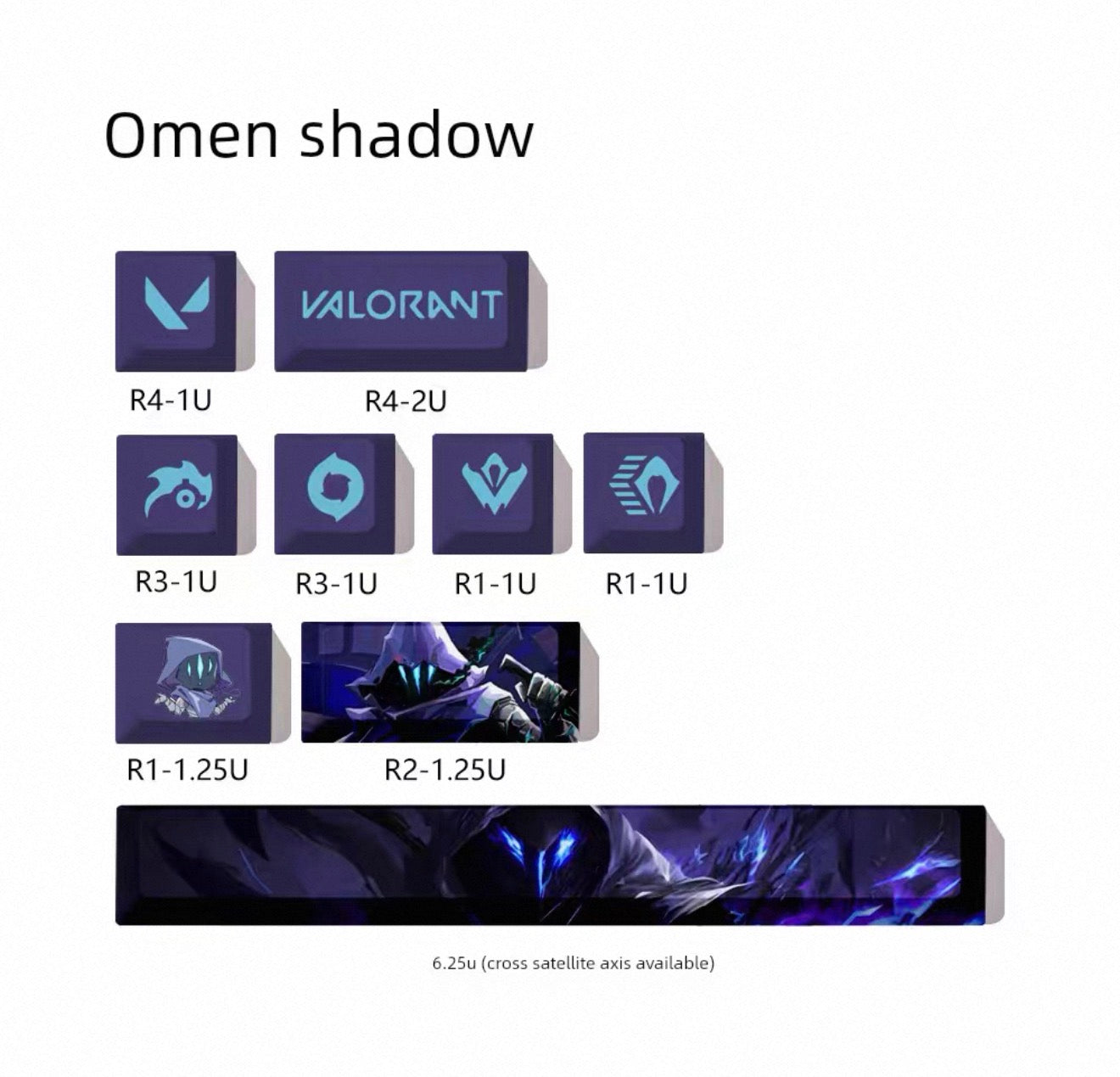 Valorant keycaps (9 keys)