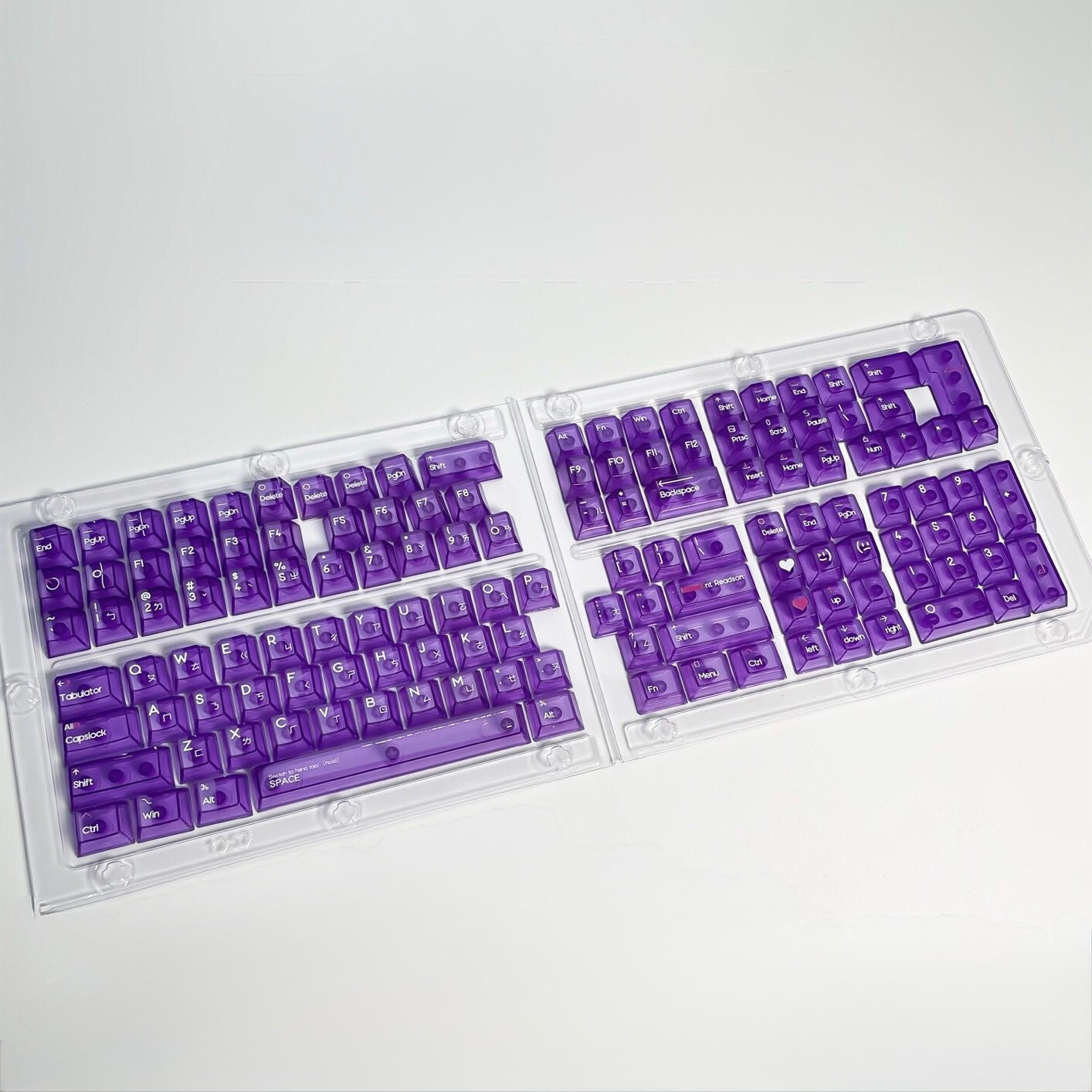 Transparent keycaps