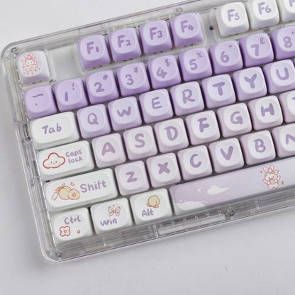 Cute purple keycaps