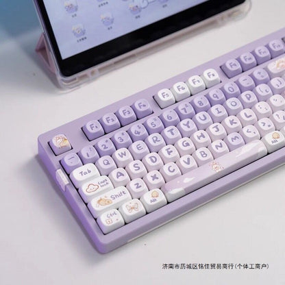 Cute purple keycaps