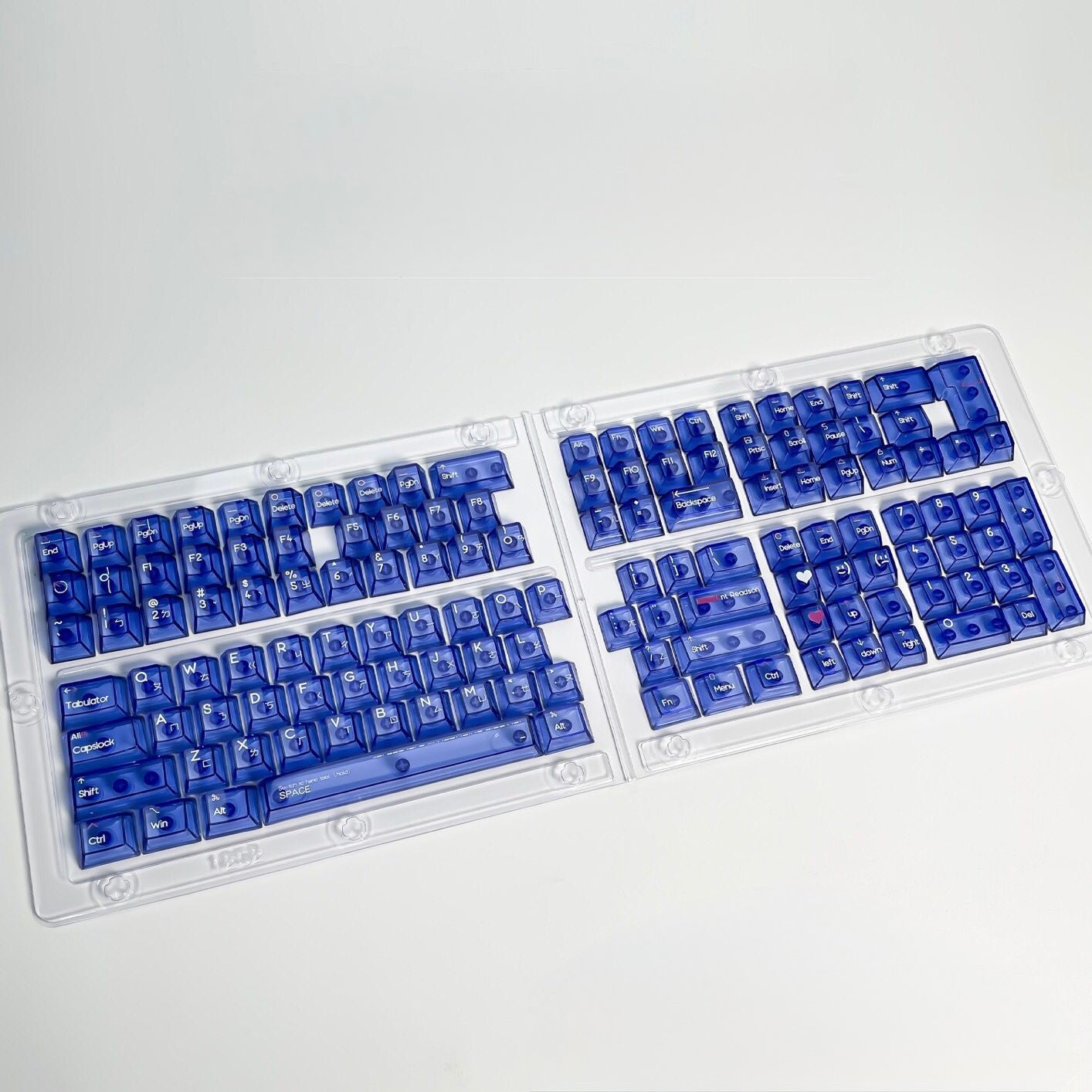 Transparent keycaps