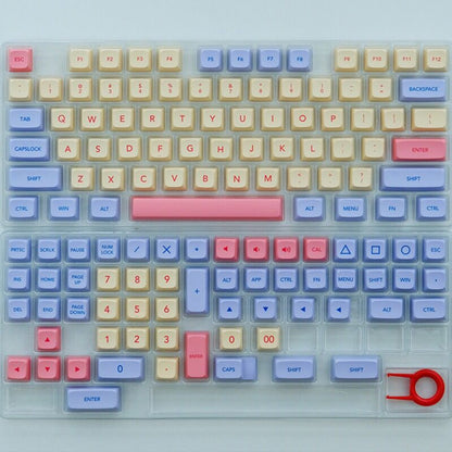 Simple yellow and blue keycaps