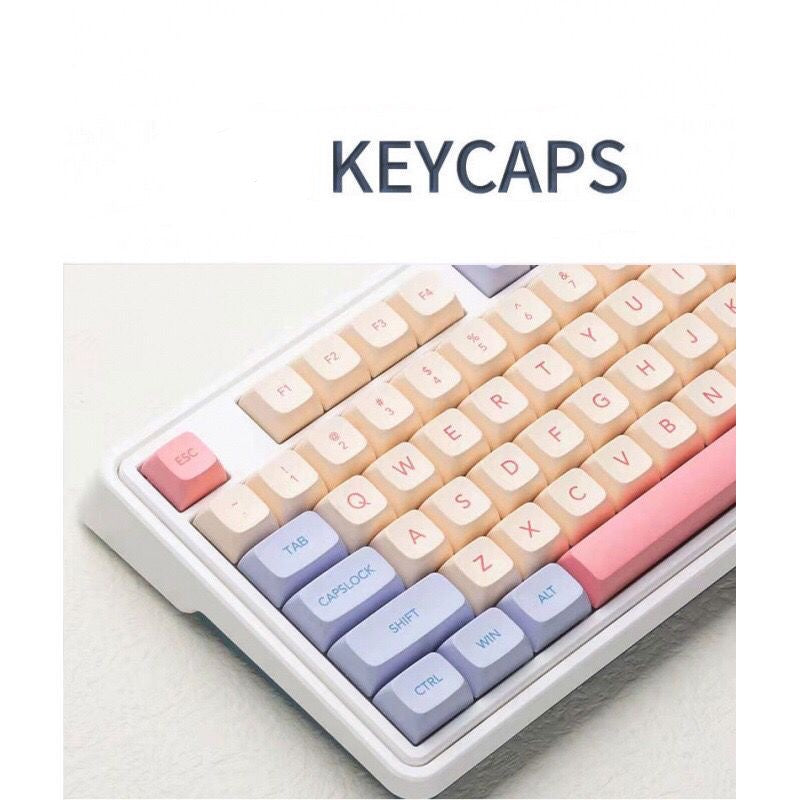 Simple yellow and blue keycaps